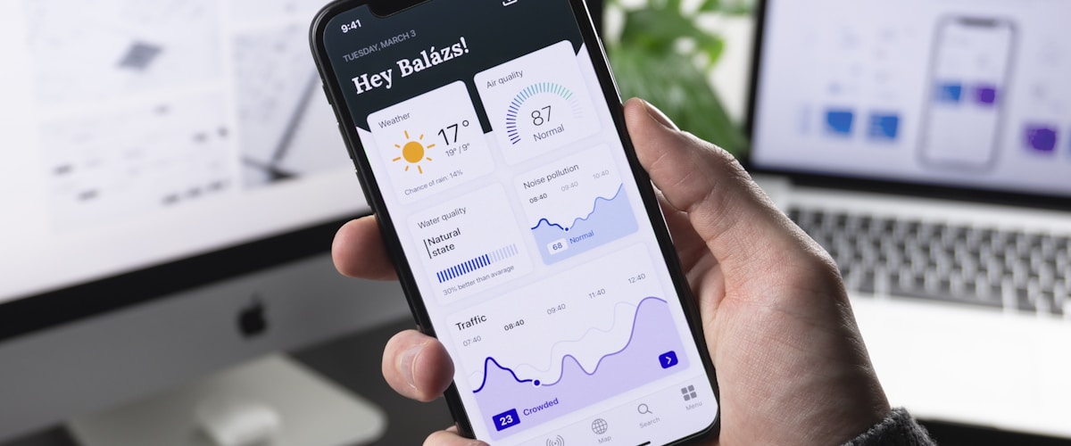 Mobile app screen designs